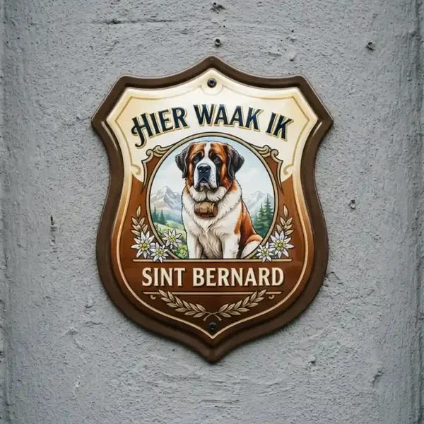 Waakbord Sint Bernard - 4mm Acryl
