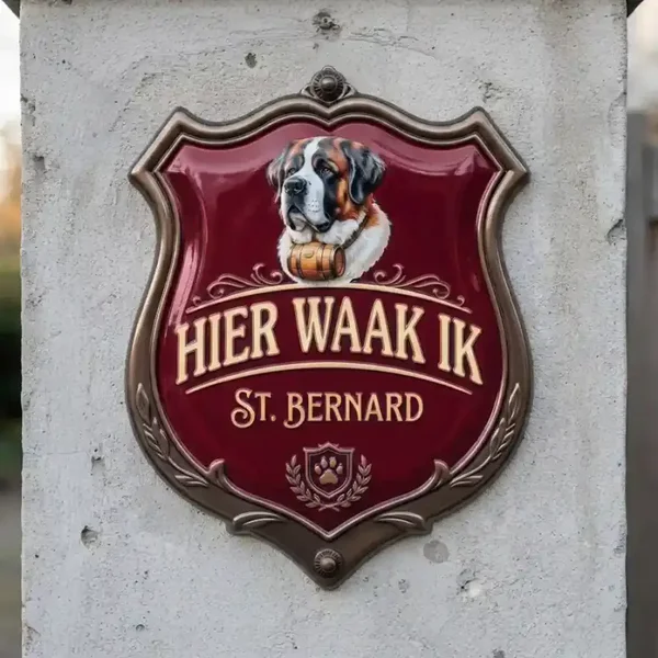 Sint Bernard Waakbord Schild Acryl 25x30 / 35x40cm