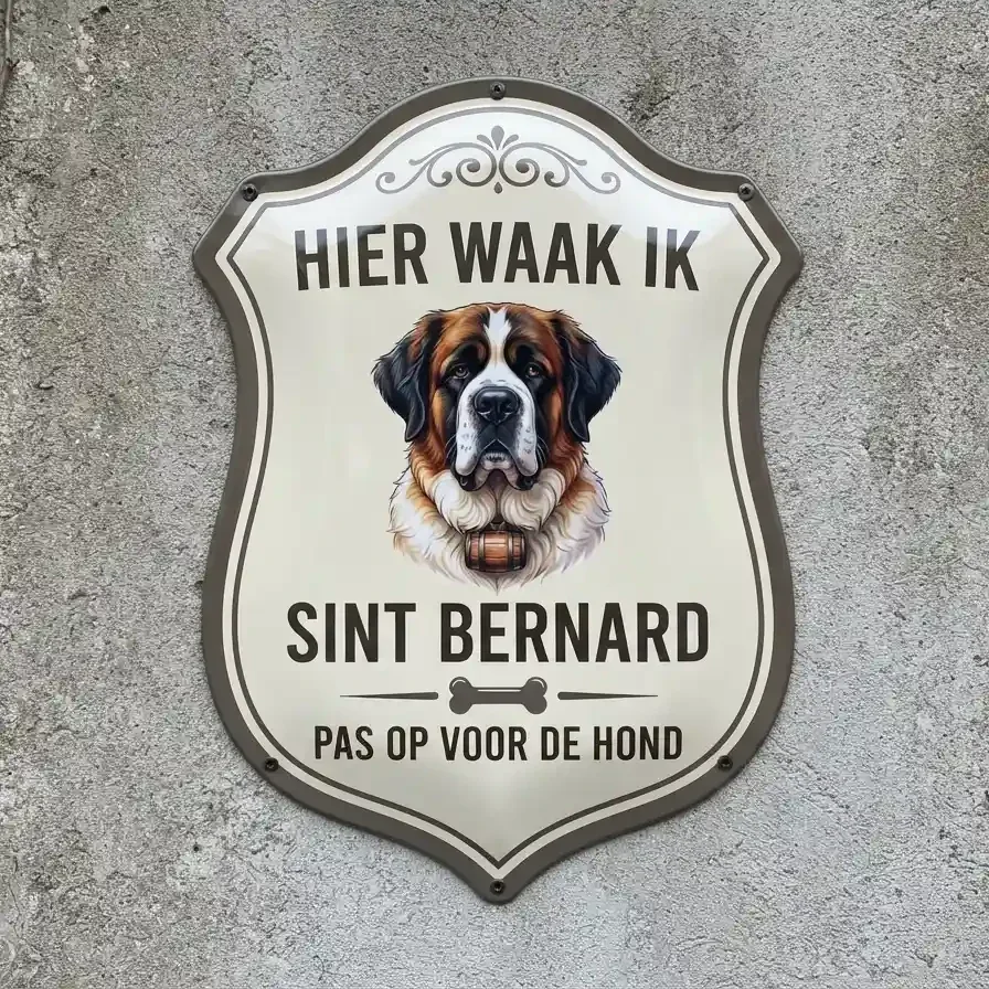 Waakbord Sint Bernard - Acryl 4mm