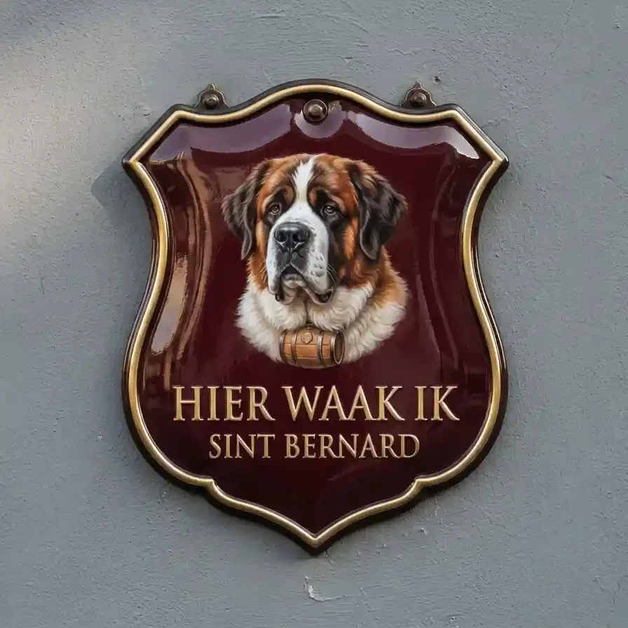 Sint Bernard Waakbord Schild 4mm Acryl