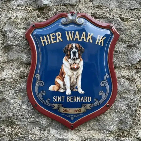Waakbord Sint Bernard Schild Acryl 4mm