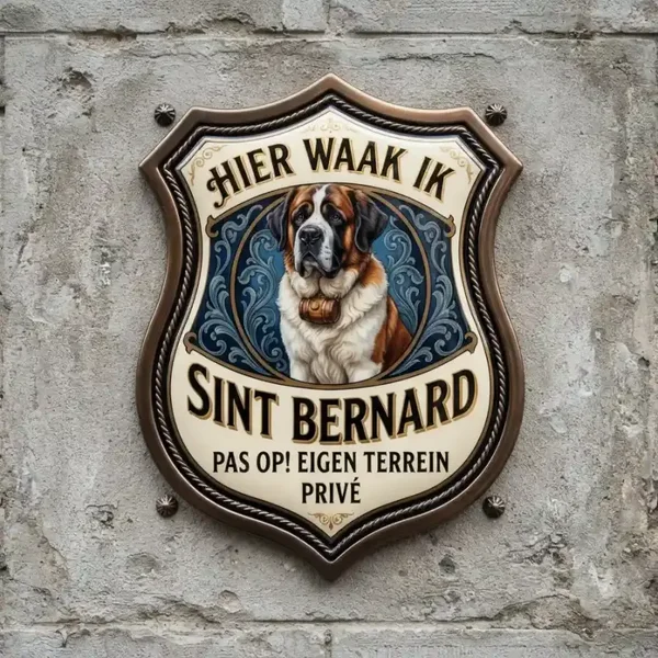 Acryl Waakbord Sint Bernard Schild - 25x30 of 35x40