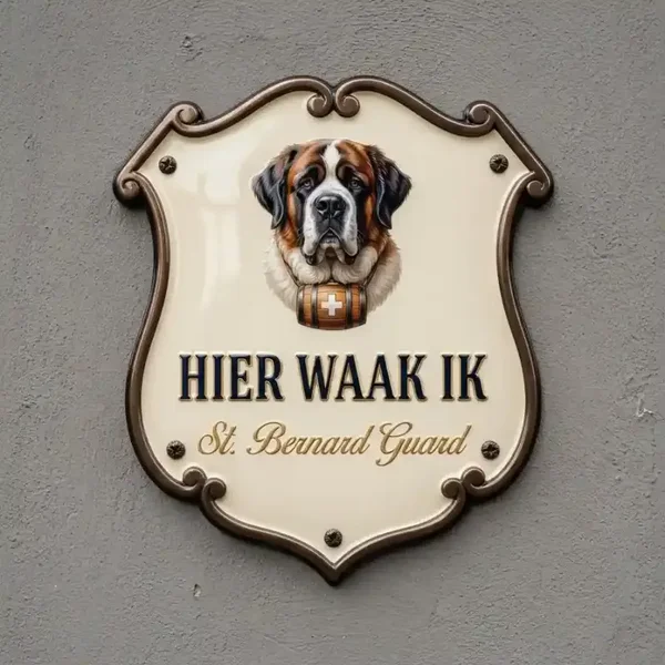 Waakbord Sint Bernard Schild Acryl 4mm