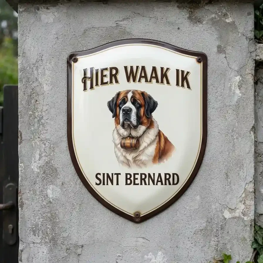 Sint Bernard Waakbord Schild Acryl 4mm