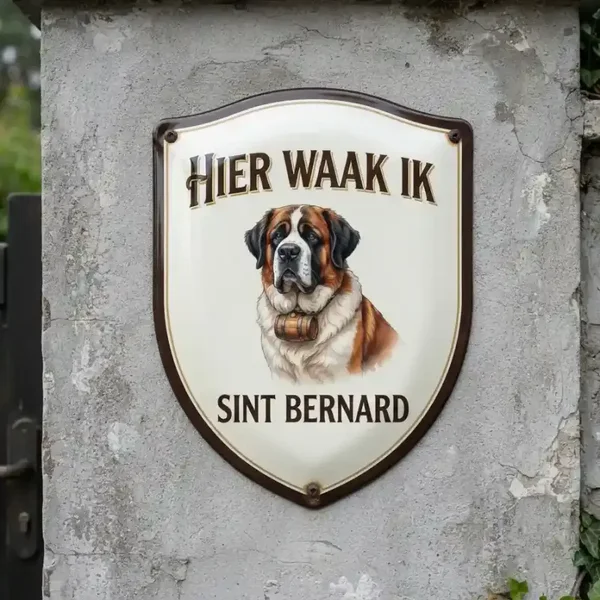Sint Bernard Waakbord Schild Acryl 4mm