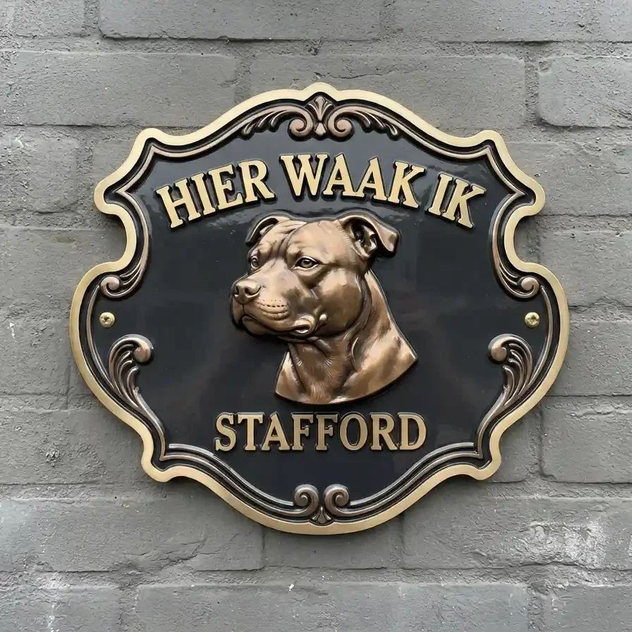 Stafford Waakbord Acryl Hier Waak Ik