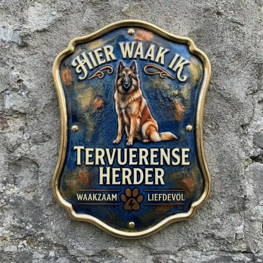 Waakbord Tervuerense Herder Acryl