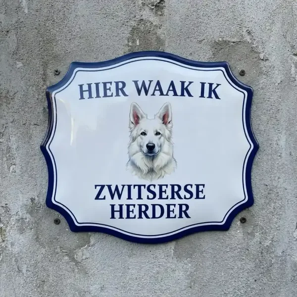 Zwitserse Witte Herder Waakbord Acryl