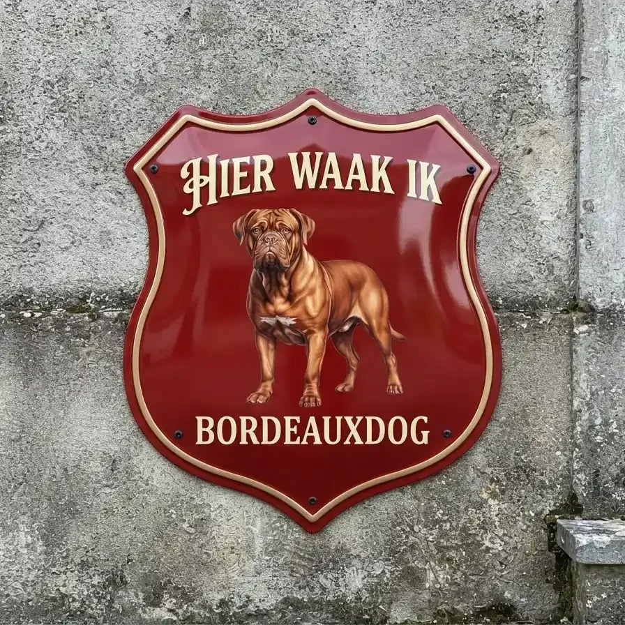 Waakbord Bordeauxdog Schild - 4mm Acryl