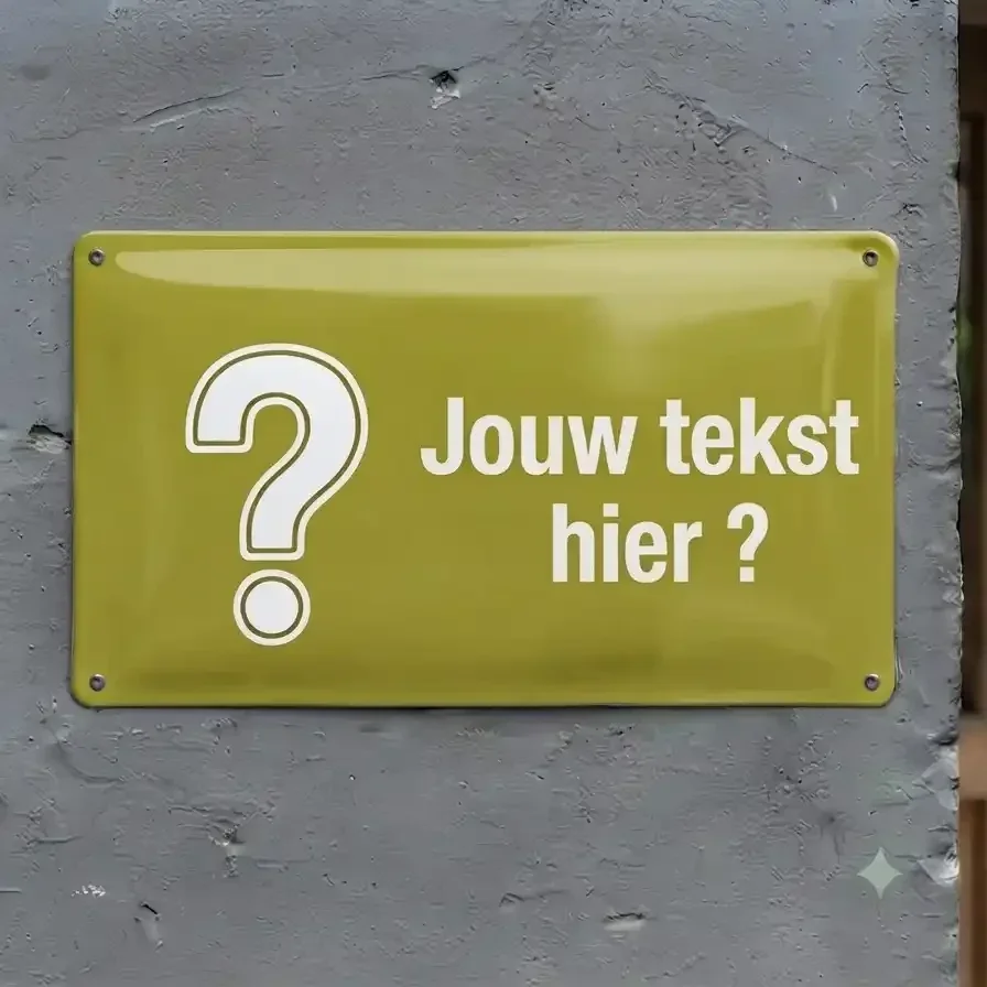 Vol Metalen Custom Waakbord met Eigen Hond en Tekst