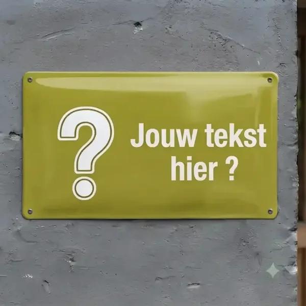 Vol Metalen Custom Waakbord met Eigen Hond en Tekst