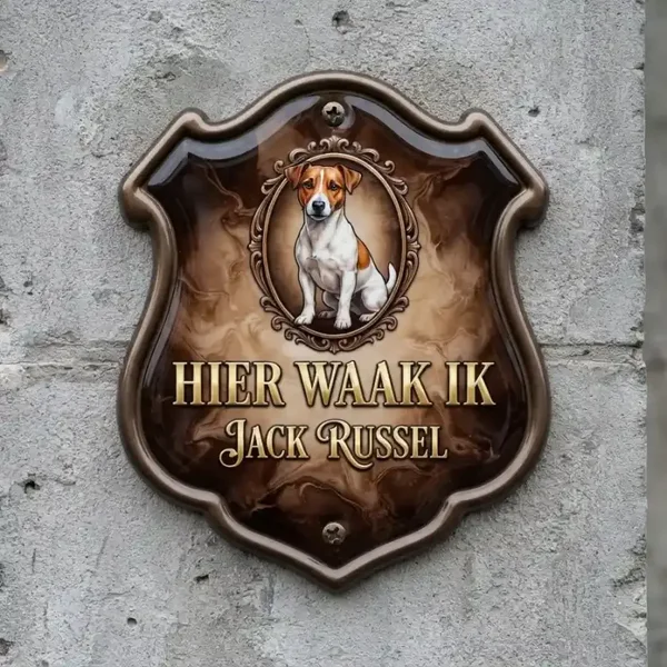 Luxe Acryl Waakbord Jack Russel - Schild Model