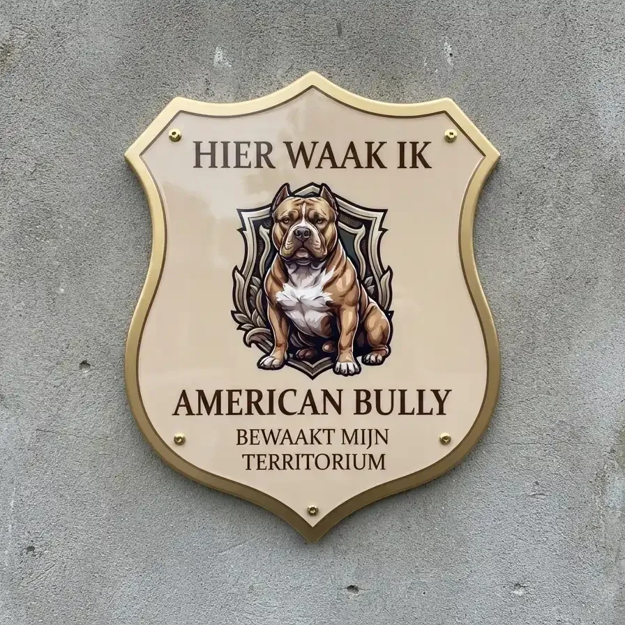 ​Waakbord American Bully - Acryl 4mm