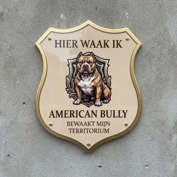 ​Waakbord American Bully - Acryl 4mm