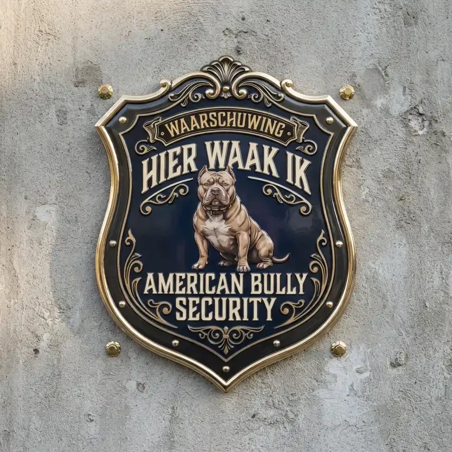 ​Waakbord American Bully | Acryl Schild - Waakborden.be