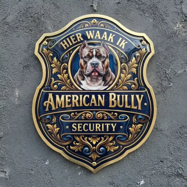 Waakbord American Bully Schild 4mm Acryl