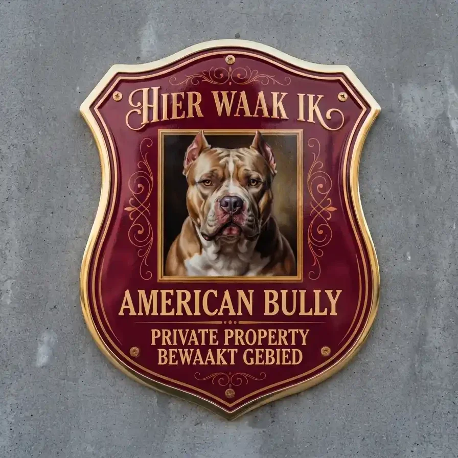 Waakbord American Bully Schild Acryl 4mm