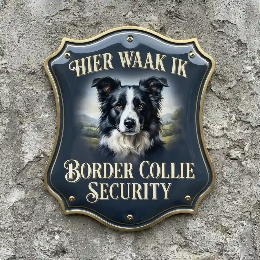 Waakbord Border Collie - Acryl 4mm (25x30 / 35x40)