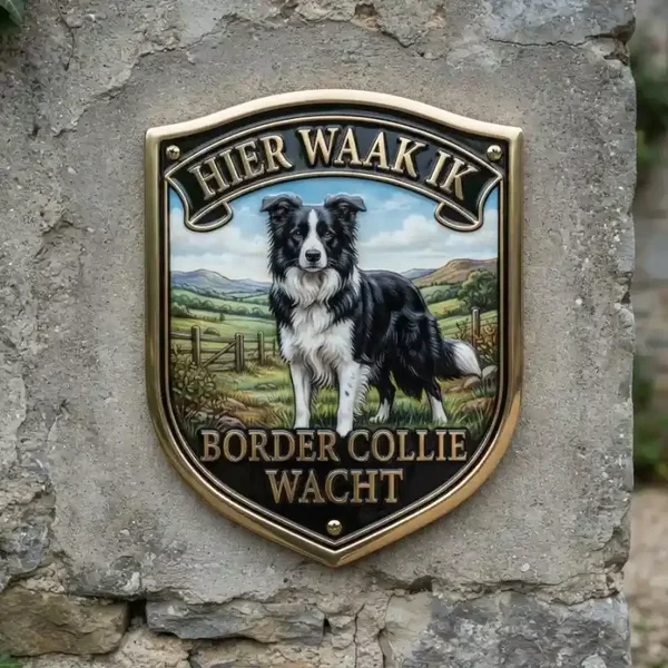 Waakbord Border Collie Acryl - 25x30 & 35x40 cm