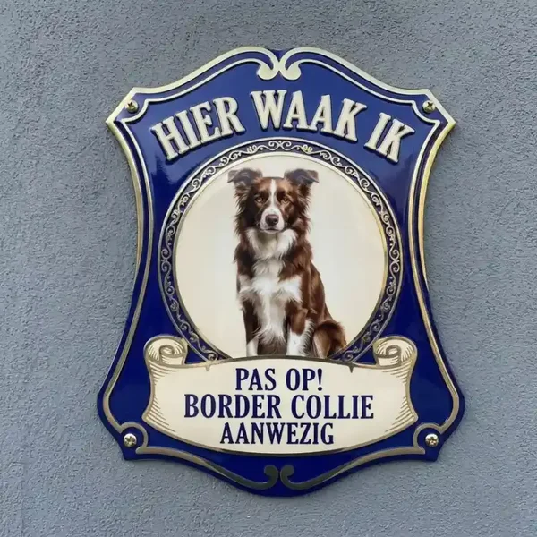 Waakbord Border Collie - Acryl 4mm