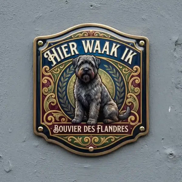 Waakbord Bouvier Hier Waak Ik 4mm Acryl