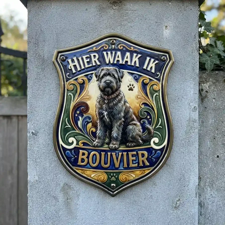 Waakbord Bouvier Schild Acryl 4mm - 25x30 / 35x40cm