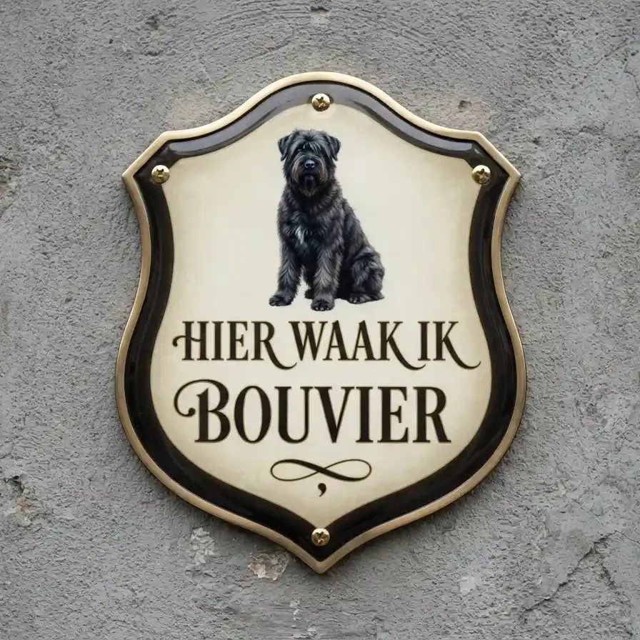 Acryl Waakbord Bouvier Schild - 25x30 & 35x40cm