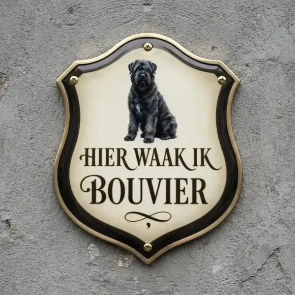 Acryl Waakbord Bouvier Schild - 25x30 & 35x40cm