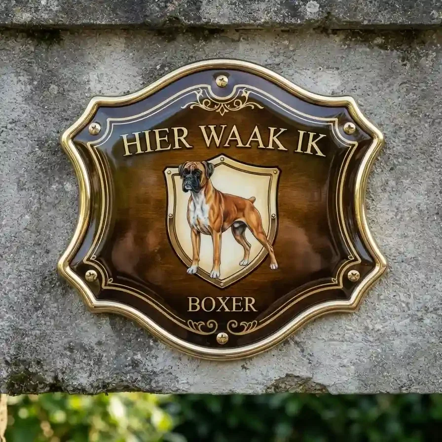 Waakbord Boxer - Acryl Schild