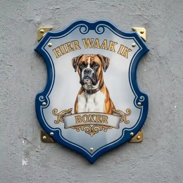 ​Waakbord Boxer - Hier Waak Ik (Acryl 4mm)