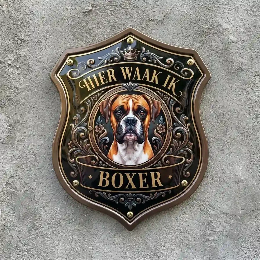 Waakbord Boxer - Schilderij-stijl