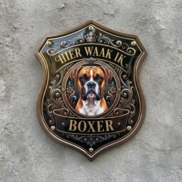 Waakbord Boxer - Schilderij-stijl