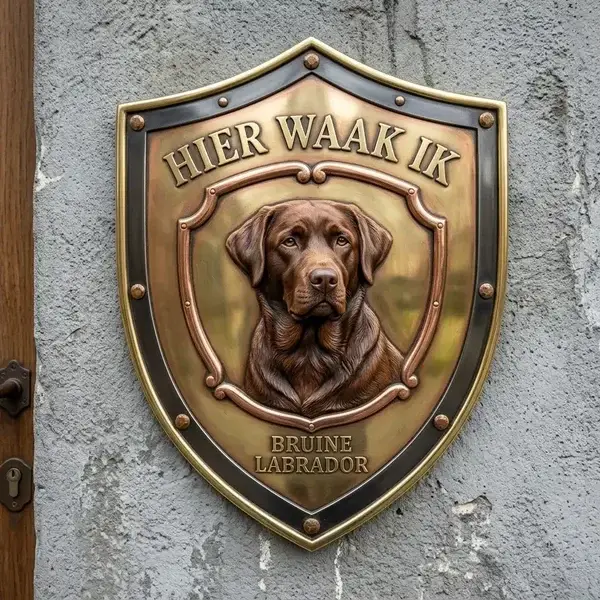 Waakbord Bruine Labrador - Acryl Schild