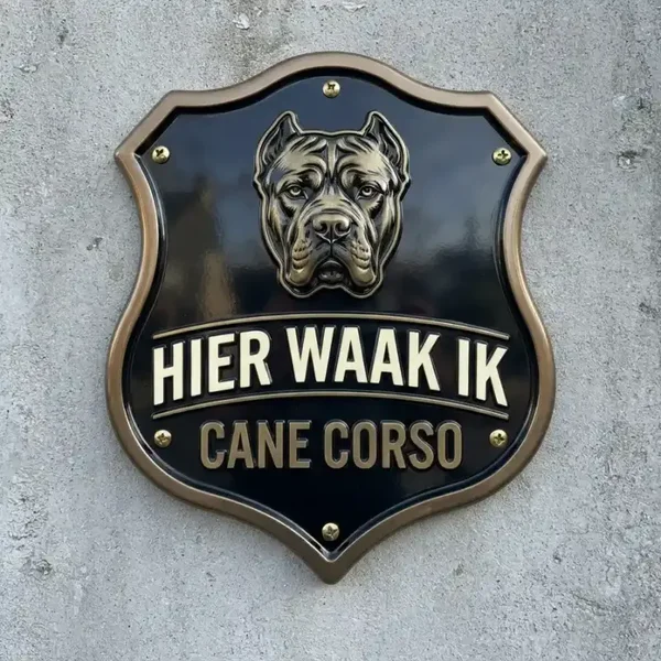 Waakbord Cane Corso - Hier Waak Ik