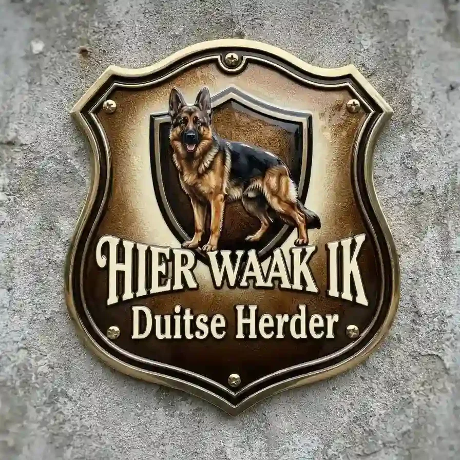Waakbord Duitse Herder Schild 4mm Acryl