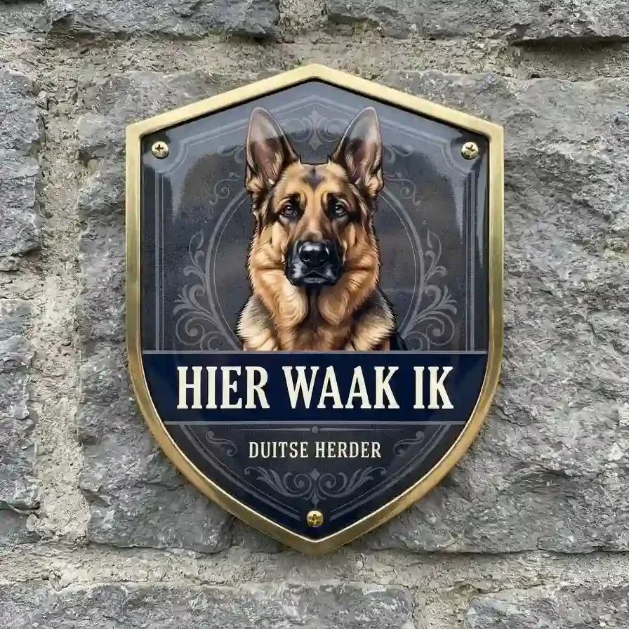 Waakbord Duitse Herder Acryl Schild 4mm