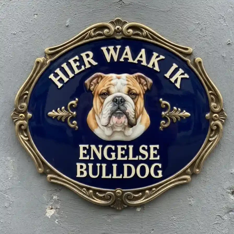 Waakbord Engelse Bulldog - 4mm Acryl