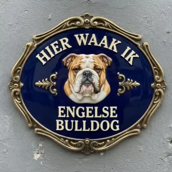 Waakbord Engelse Bulldog - 4mm Acryl