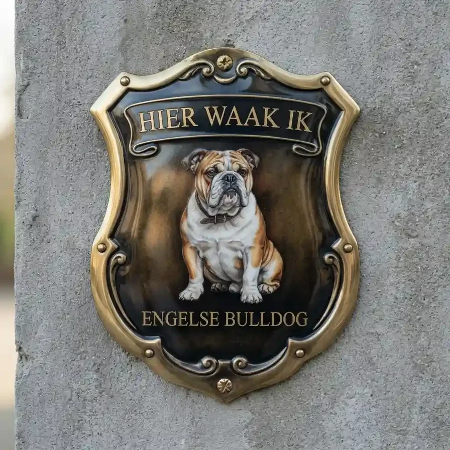 Waakbord Engelse Bulldog - Acryl 4mm