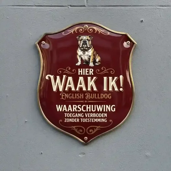 Waakbord Engelse Bulldog - Acryl 4mm