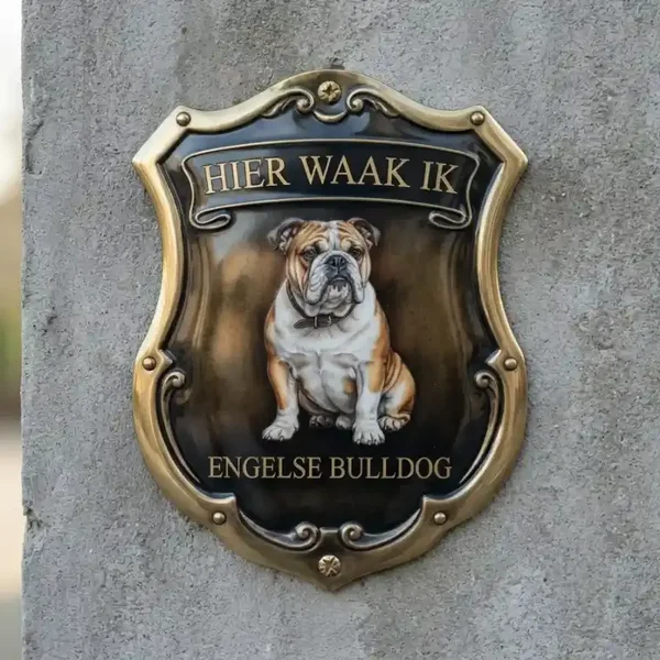 Waakbord Engelse Bulldog - Acryl 4mm