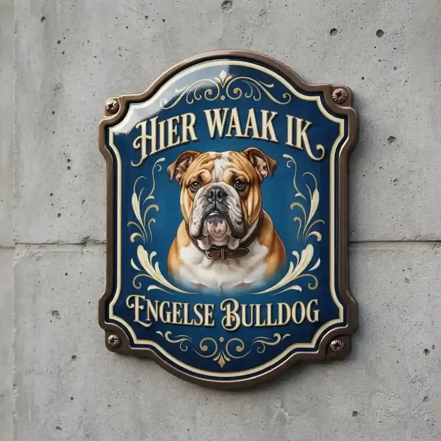 Waakbord Engelse Bulldog - 4mm Acryl