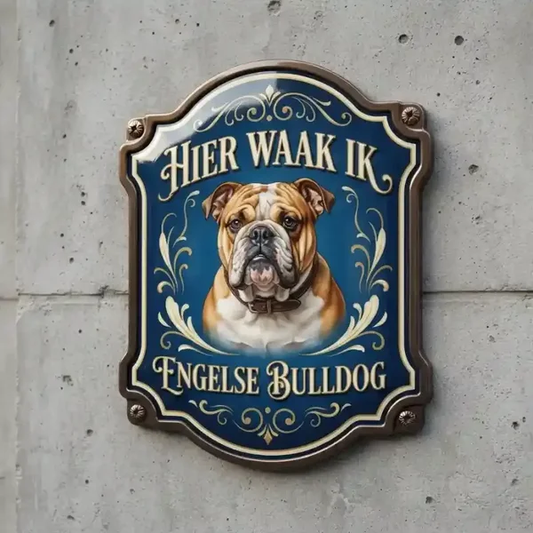 Waakbord Engelse Bulldog - 4mm Acryl