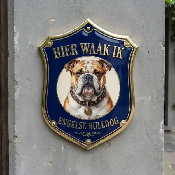Waakbord Engelse Bulldog - Schild