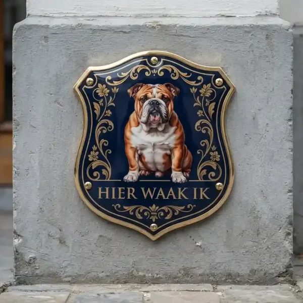 Waakbord Engelse Bulldog - Schild