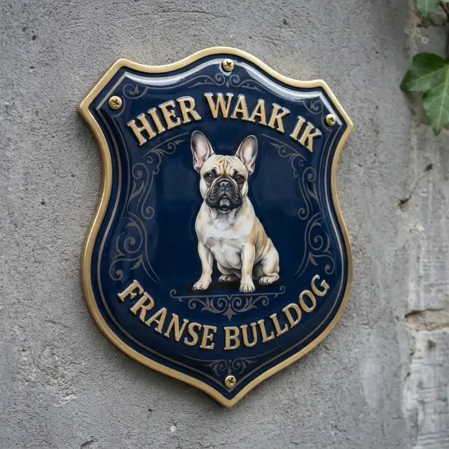 Naam: Waakbord Franse Bulldog - Acryl 4mm