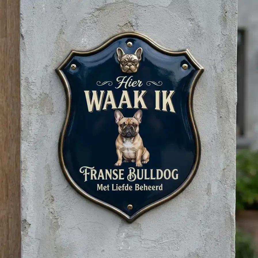 Waakbord Franse Bulldog - 4mm Acryl