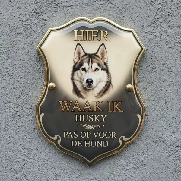 Waakbord Husky Schild - 4mm Acryl