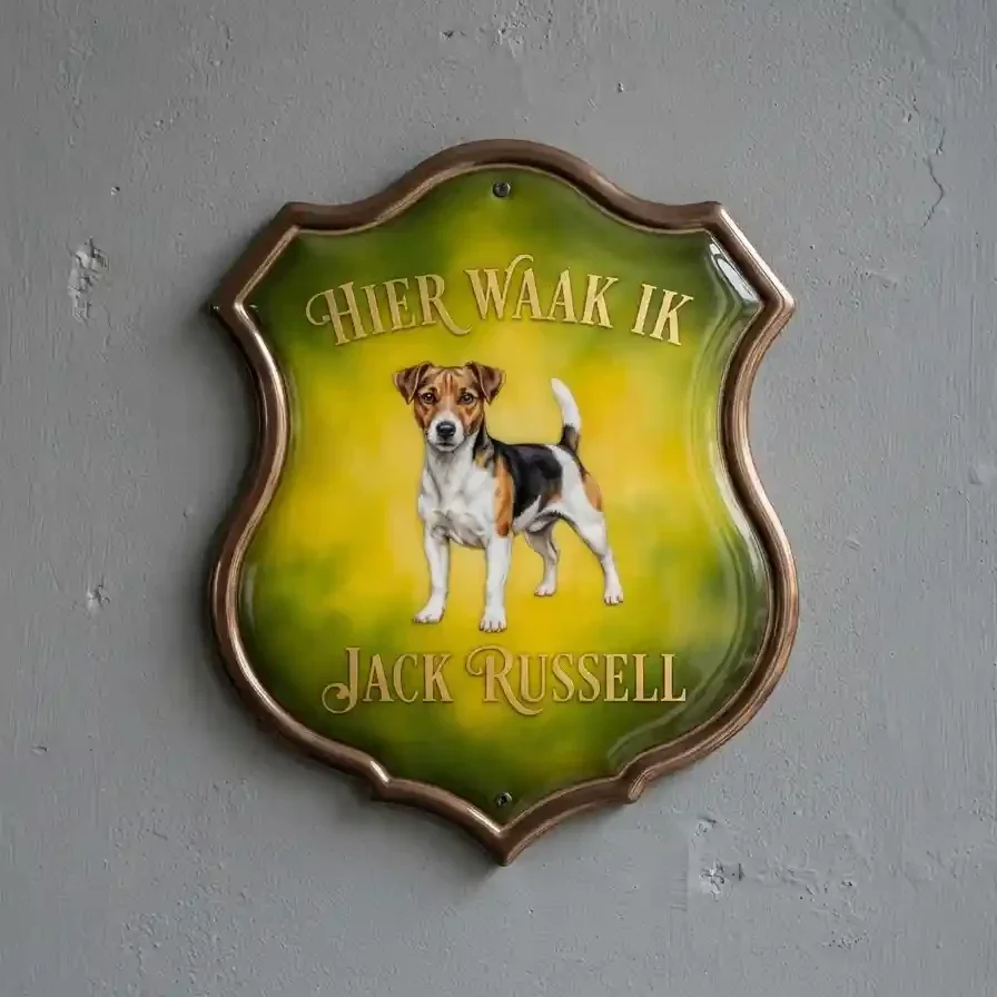 Waakbord Jack Russell Schild Acryl 4mm