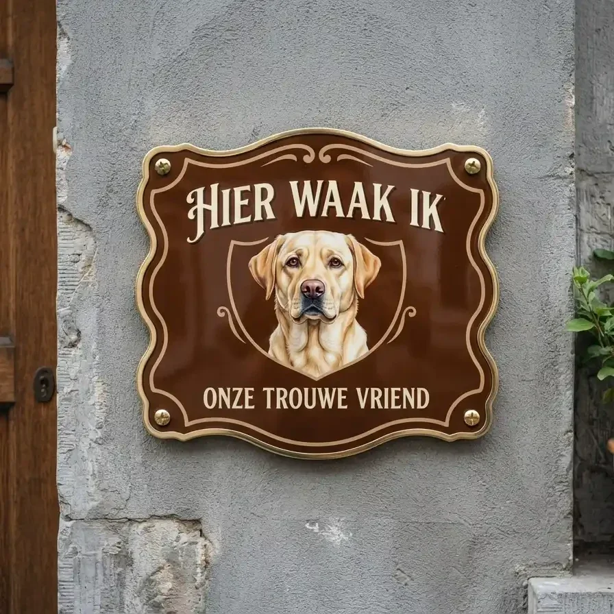 Waakbord Labrador - Acryl 4mm